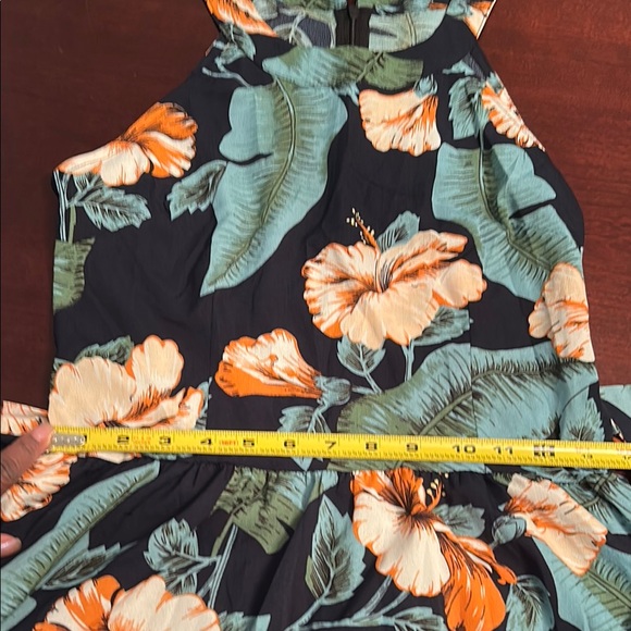 Floral Maxi Dress Halter Dress with Tie Waist - Picture 8 of 9